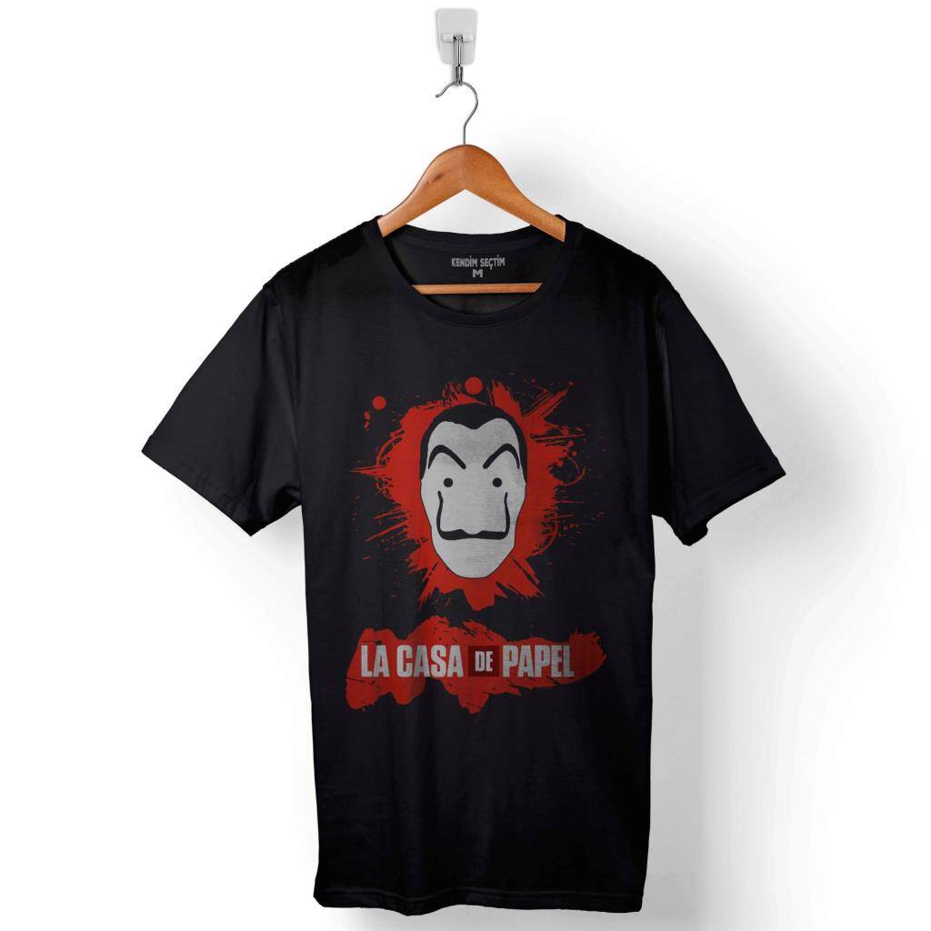 La Casa De Papel Lacasa Skull Baskılı Tişört Unisex T-Shirt - 1
