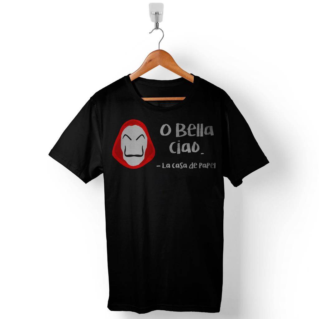 La Casa De Papel O Ciao Çav Bella Dali Maske Baskılı Tişört Unisex T-Shirt - 1