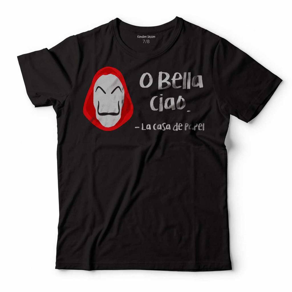 LA CASA DE PAPEL O CIAO ÇAV BELLA DALI MASKE ÇOCUK TİŞÖRT - 1