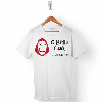 LA CASA DE PAPEL O CIAO ÇAV BELLA DALI MASKE ERKEK TİŞÖRT - 1