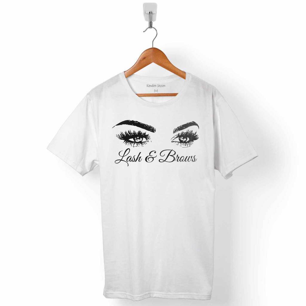 LASH & BROWS KUAFÖR KAŞ KİRPİK GÖZ ERKEK TİŞÖRT