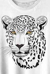 Leopard Face Çıta Lepoar Yüzü Lion Head Baskılı Tişört Unisex T-shirt - 2