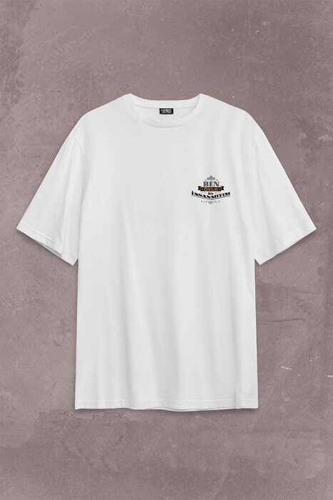 Leyla İle Mecnun Ben Öyle Bir İnsan Mıyım Sırt Ön Baskılı Oversize Tişört Unisex T-Shirt - 1