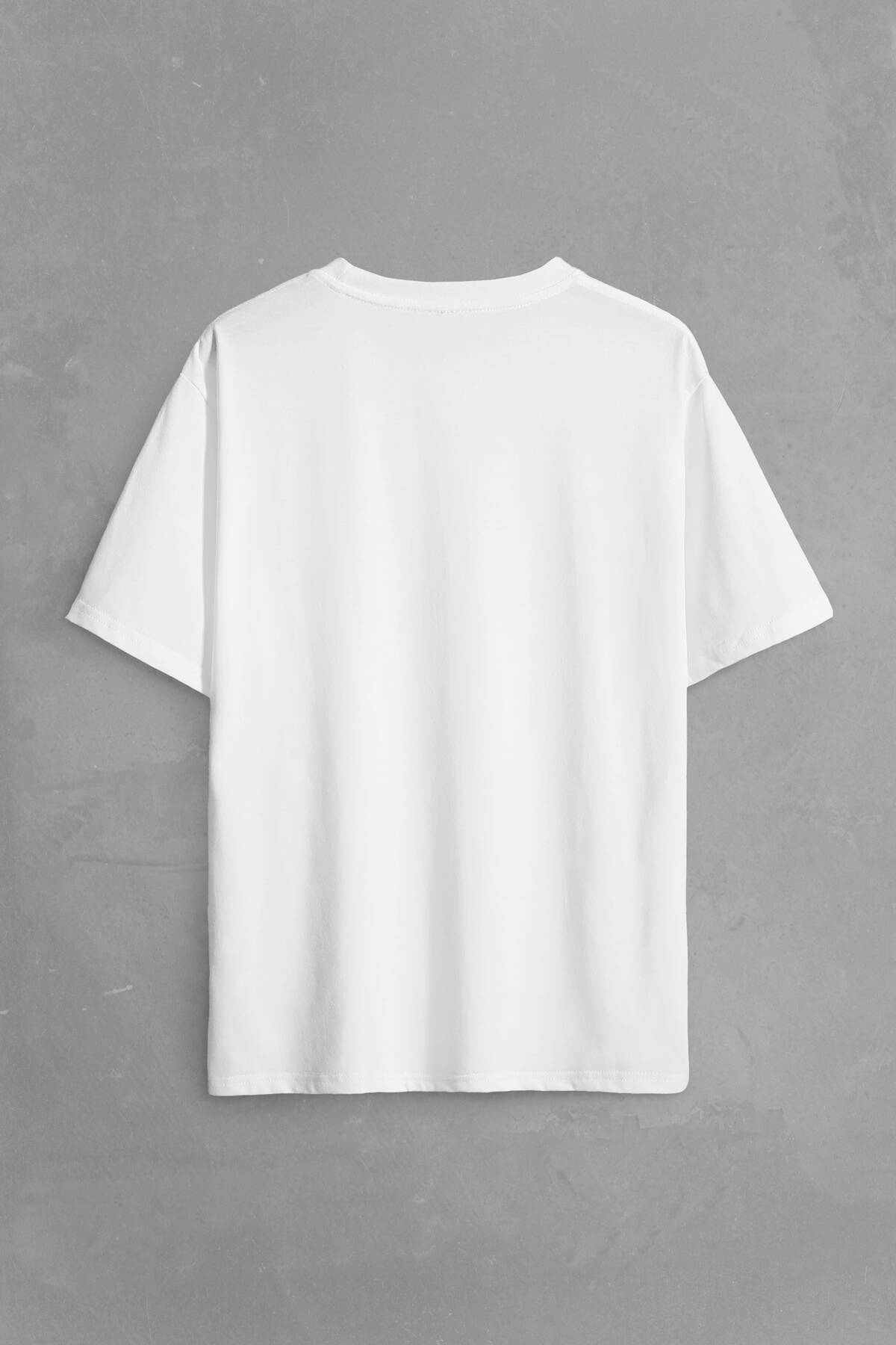 Life is Peachy Korn Metal Music Numetal RapCore Guitar Yazı Baskılı Oversize Beyaz T-shirt - 3