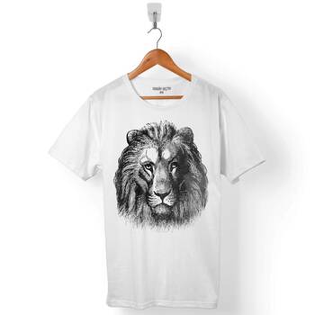 LION HEAD ASLAN KAFA ARSLAN TARASIM ERKEK TİŞÖRT - 1