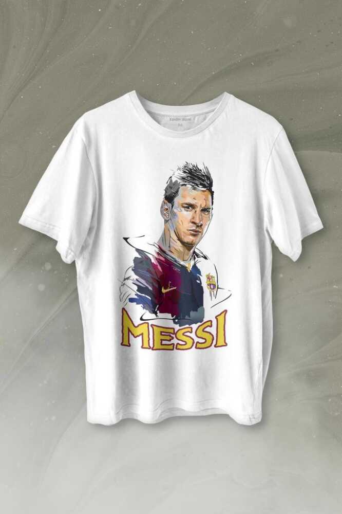 Lıonel Messi King Fc Barcelona Psg 10 Numara Baskılı Tişört Unisex T-shirt - 1
