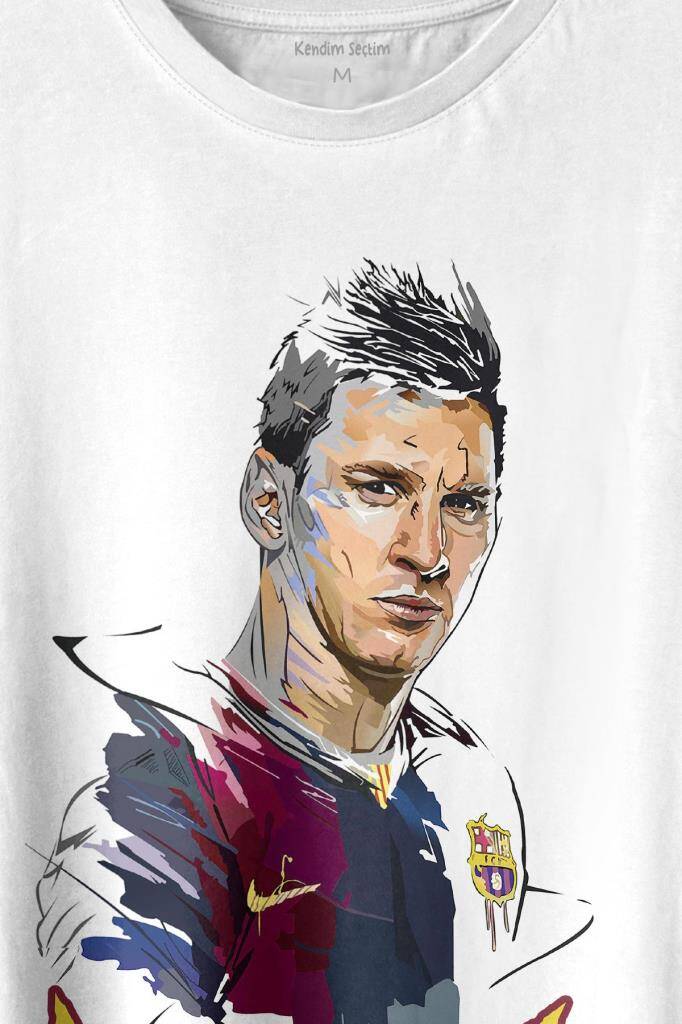 Lıonel Messi King Fc Barcelona Psg 10 Numara Baskılı Tişört Unisex T-shirt (1)