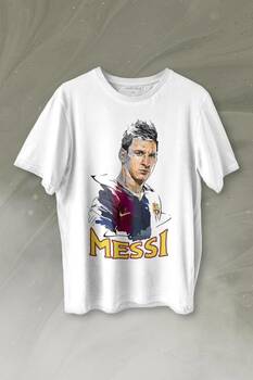 Lıonel Messi King Fc Barcelona Psg 10 Numara Baskılı Tişört Unisex T-shirt - 1