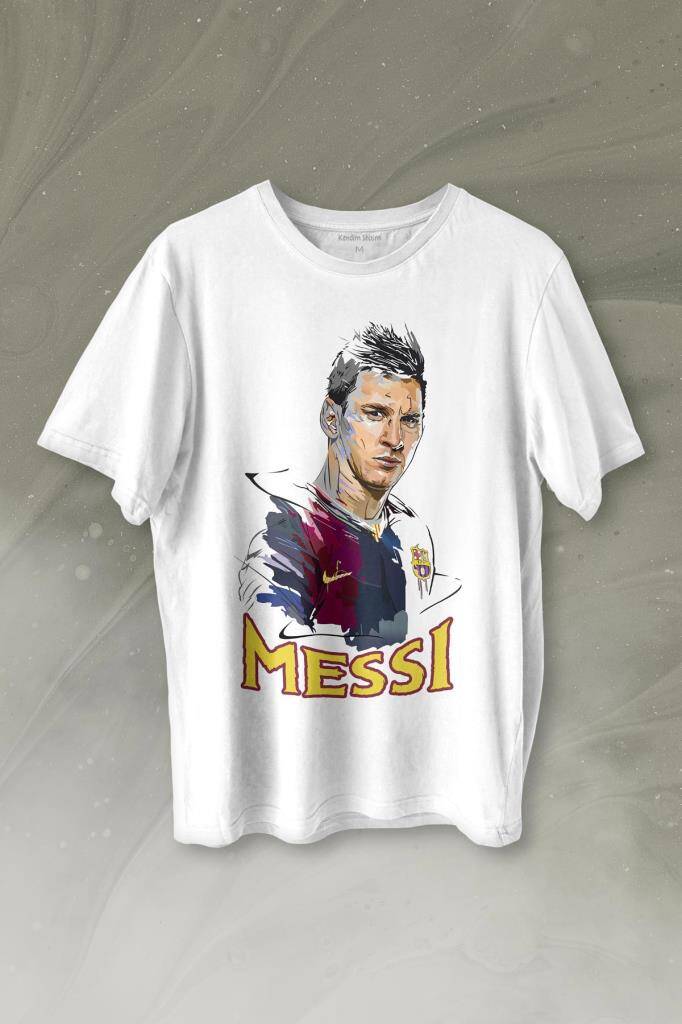 Lıonel Messi King Fc Barcelona Psg 10 Numara Baskılı Tişört Unisex T-shirt - 1