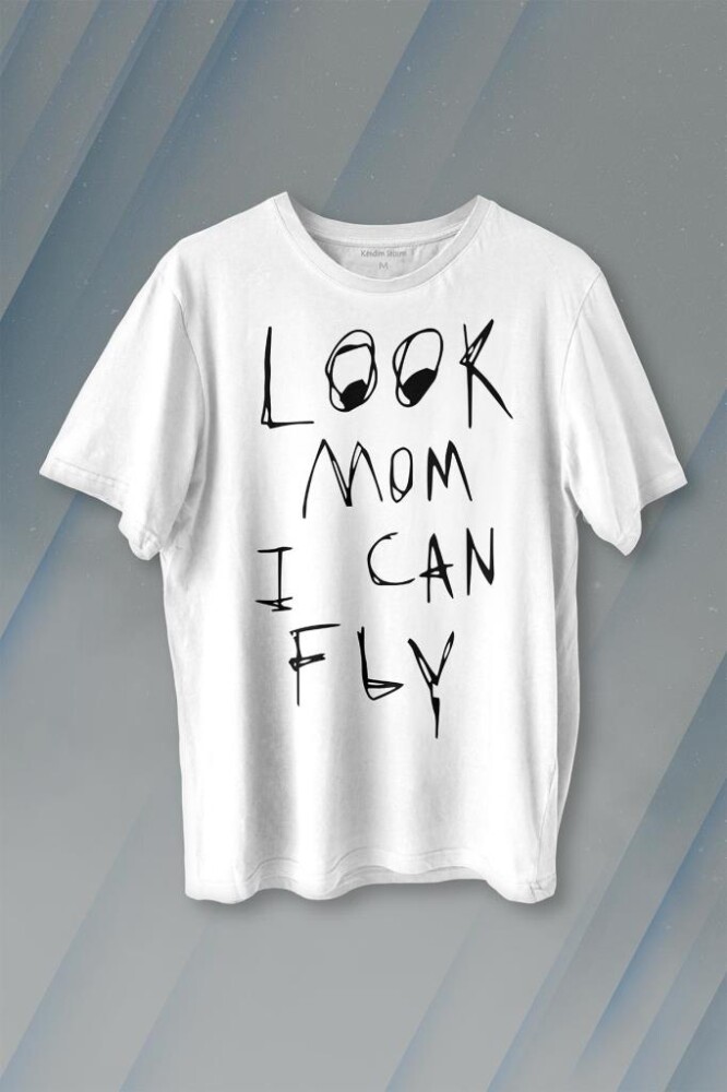 Look Mom I Can Fly Travis Scott Baskılı Tişört Unisex T-shirt - 1