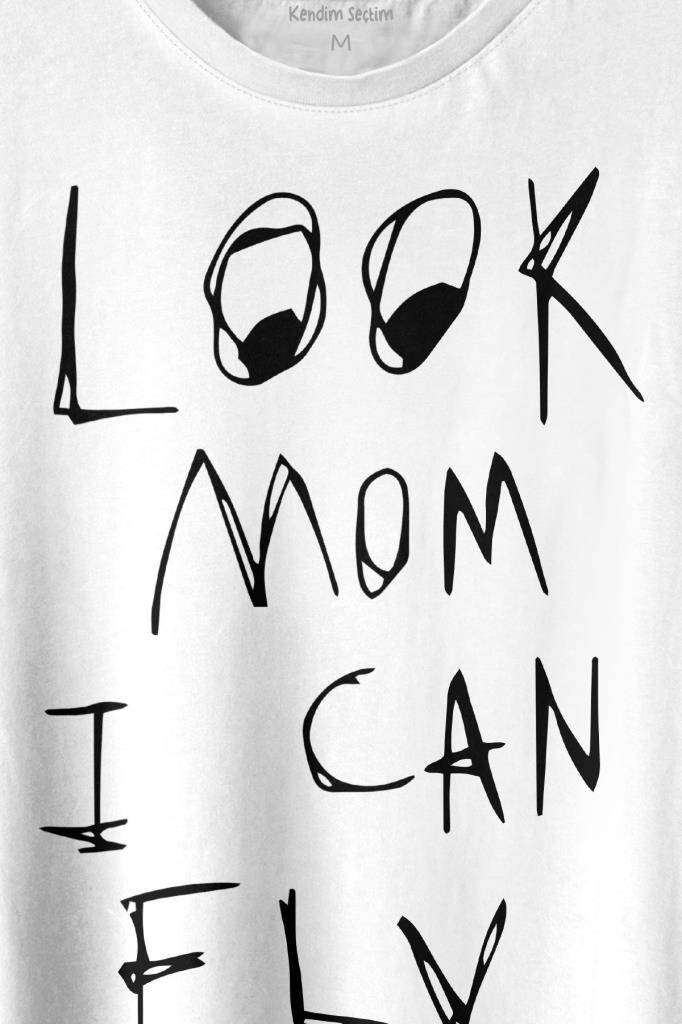 Look Mom I Can Fly Travis Scott Baskılı Tişört Unisex T-shirt (1)