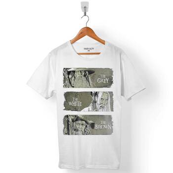 LORD OF THE RINGS GANDALF THE GREY WHITE BROWN ERKEK TİŞÖRT - 1