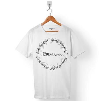 LORD OF THE RINGS YÜZÜKLERİN EFENDİSİ LOGO ERKEK TİŞÖRT - 1