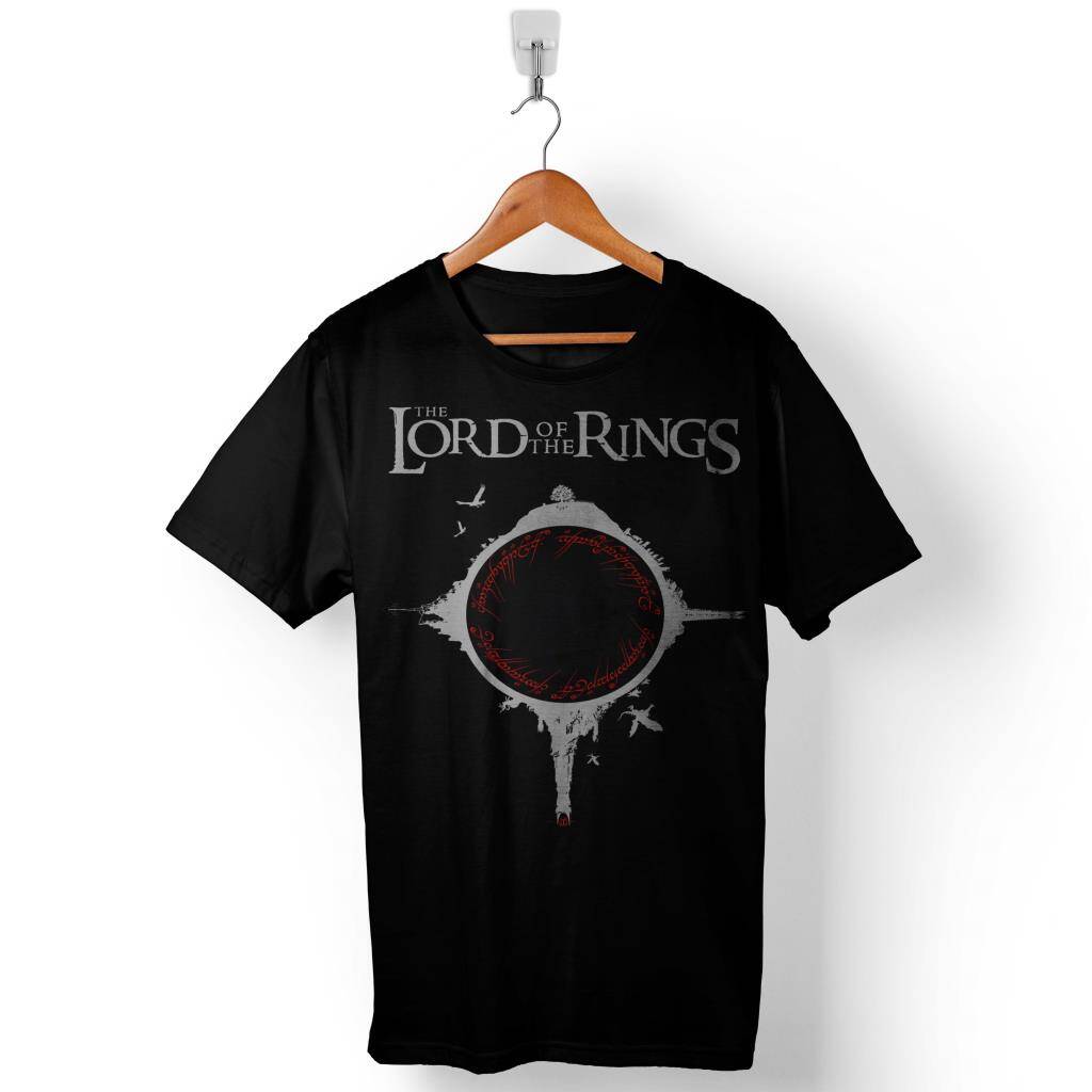 Lotr Lord Of The Rings Circle Yüzüklerin Efendisi Logo Baskılı Tişört Unisex T-Shirt - 1