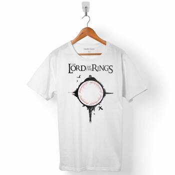 LOTR LORD OF THE RINGS CIRCLE YÜZÜKLERİN EFENDİSİ LOGO ERKEK TİŞÖRT - 1