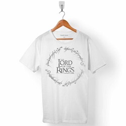 LOTR LORD OF THE RINGS YÜZÜKLERİN EFENDİSİ LOGO ERKEK TİŞÖRT - 1