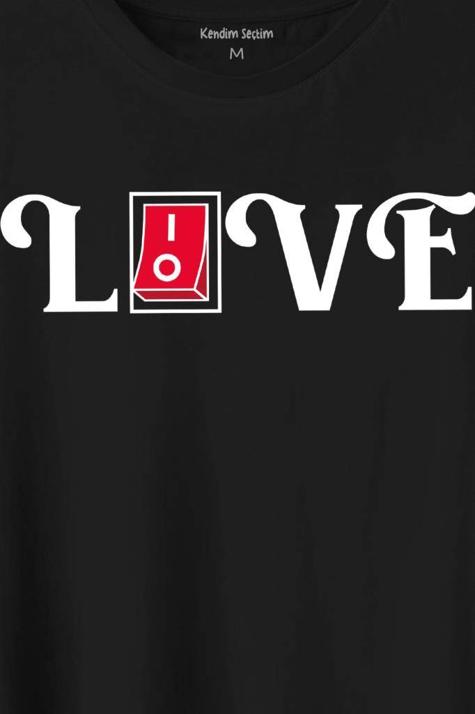 Love Live Tipografi Anahatar Baskılı Tişört Unisex T-Shirt (1)