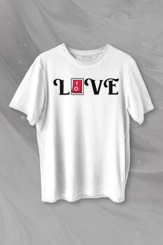 Love Live Tipografi Anahatar Baskılı Tişört Unisex T-shirt - 1