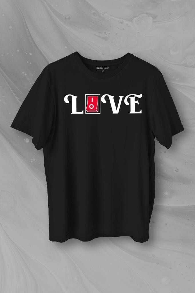 Love Live Tipografi Anahatar Baskılı Tişört Unisex T-Shirt - 1