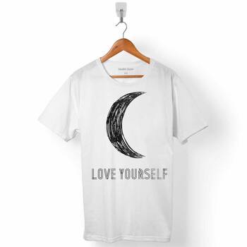 LOVE YOURSELF KENDİN SEV YARIM AY ERKEK TİŞÖRT - 1