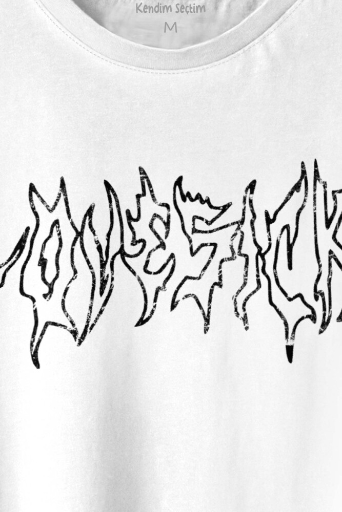 Lovesick Blackpink Kpop Korea Gotik Baskılı Tişört Unisex T-shirt - 2