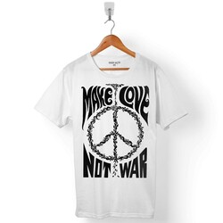 MAKE LOVE NOT WAR SAVAŞA HAYIR BARIŞ ERKEK TİŞÖRT - 1