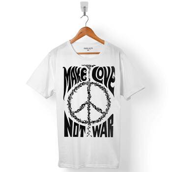 MAKE LOVE NOT WAR SAVAŞA HAYIR BARIŞ ERKEK TİŞÖRT - 1