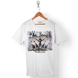 MANOWAR THE LORD OF STEEL LOGO ERKEK TİŞÖRT - 1
