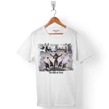 MANOWAR THE LORD OF STEEL LOGO ERKEK TİŞÖRT - 1