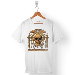 MANOWAR THE LORD OF STEEL SKULL ERKEK TİŞÖRT - 1