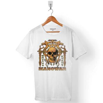 MANOWAR THE LORD OF STEEL SKULL ERKEK TİŞÖRT - 1