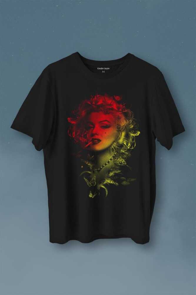Marilyin Monroe Aptal Sarışın 60 S Nostalji Film Movie Retro Baskılı Tişört Unisex T-Shirt - 1