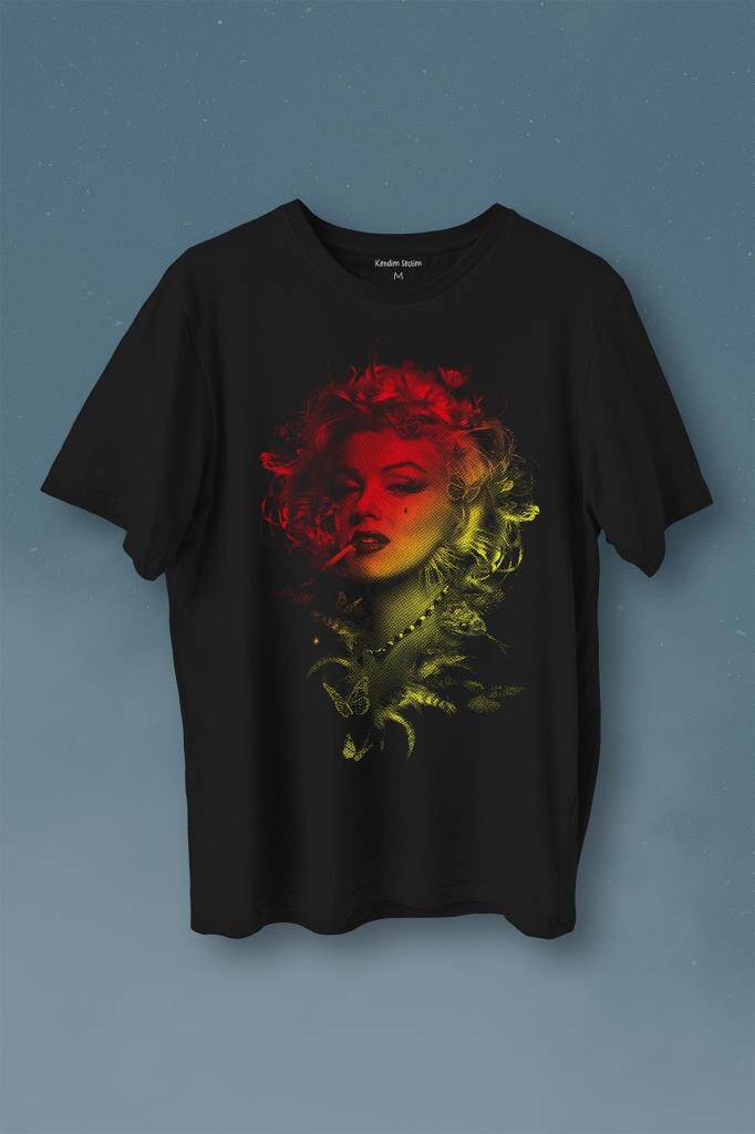 Marilyin Monroe Aptal Sarışın 60 S Nostalji Film Movie Retro Baskılı Tişört Unisex T-Shirt - 1