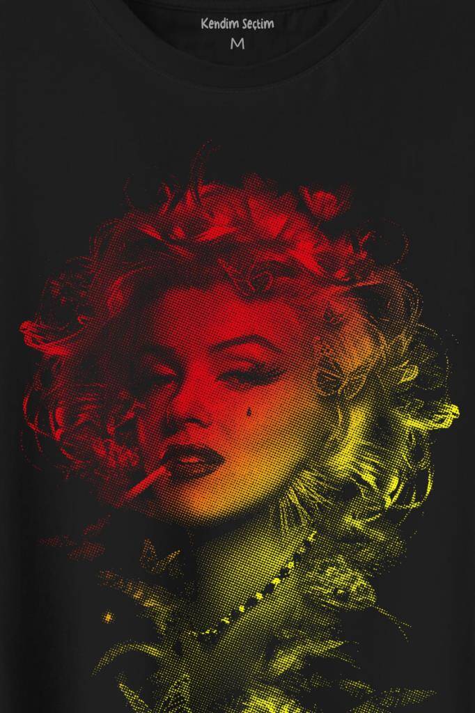 Marilyin Monroe Aptal Sarışın 60 S Nostalji Film Movie Retro Baskılı Tişört Unisex T-Shirt - 2