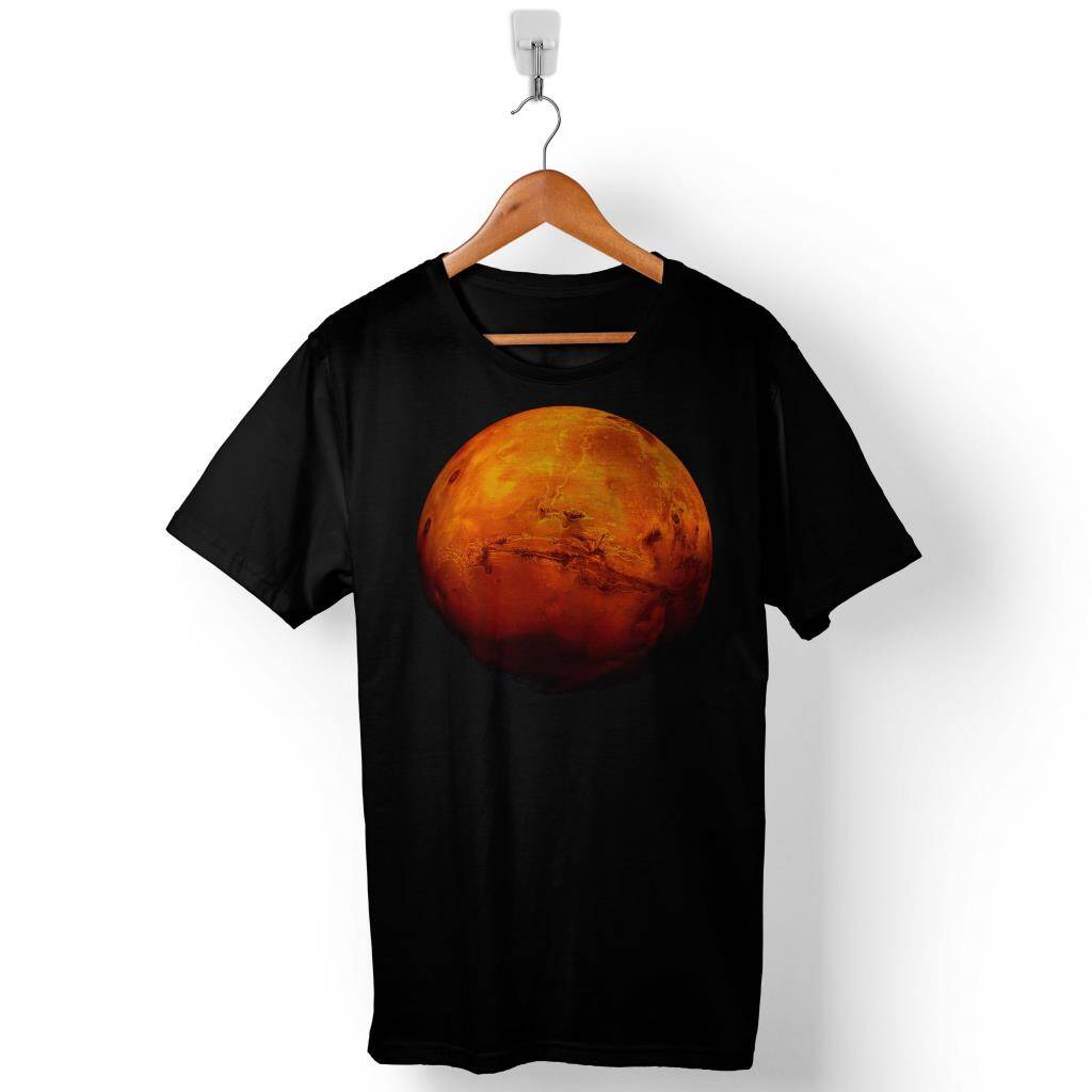 Mars Kızıl Gezegen Planet Nasa Uzay Cosmos Galaksi Baskılı Tişört Unisex T-Shirt - 1