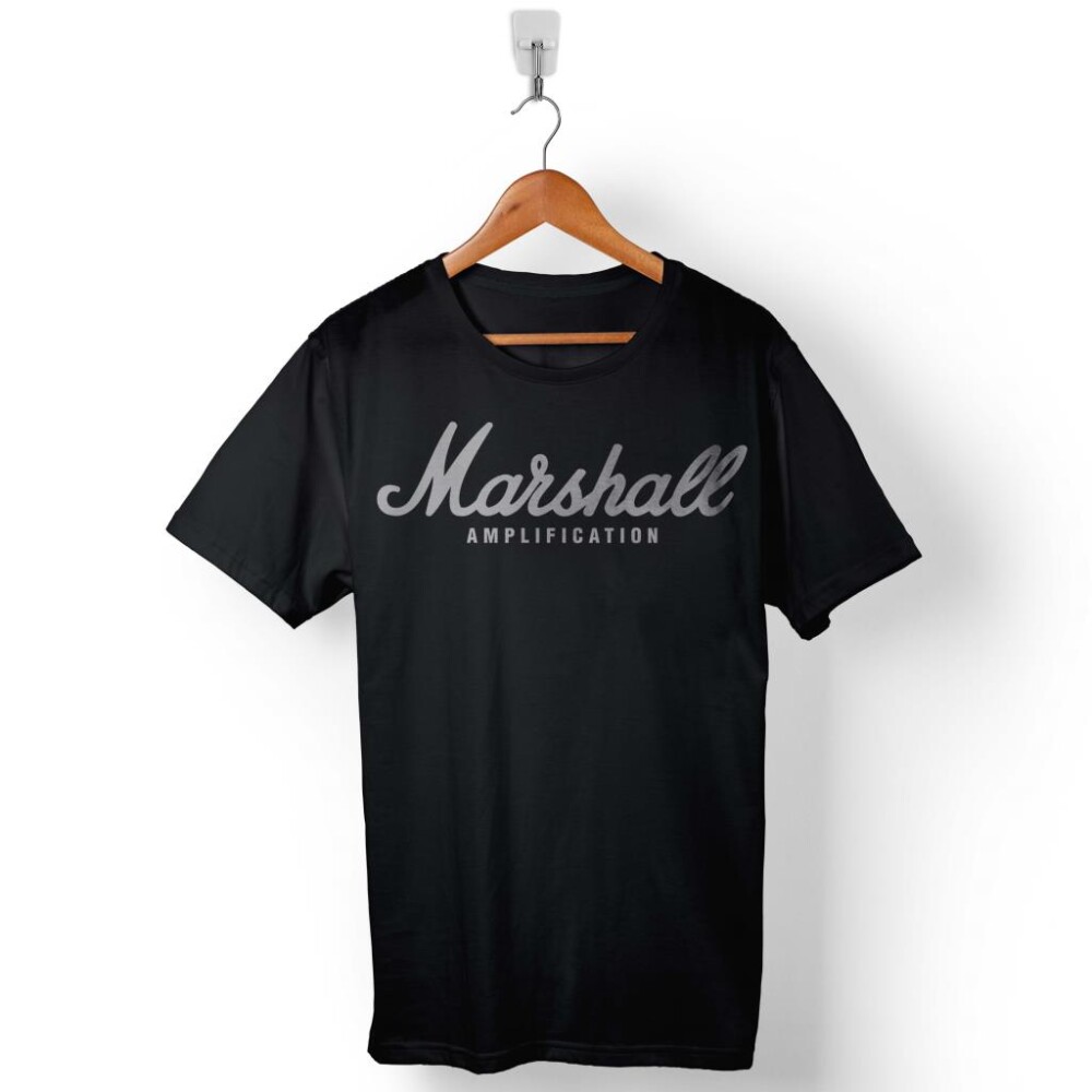 Marshall Amplıfication Logo Baskılı Tişört Unisex T-Shirt - KENDİM SEÇTİM
