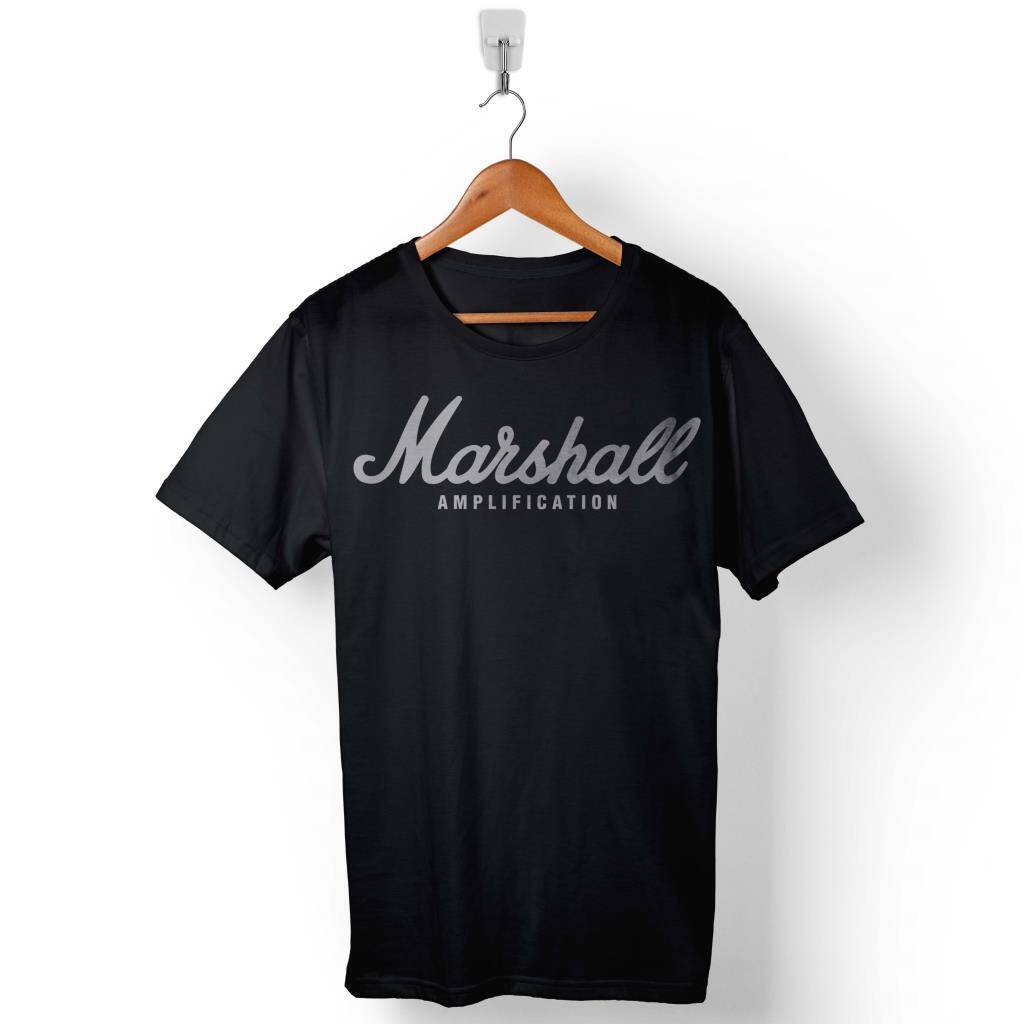 Marshall Amplıfication Logo Baskılı Tişört Unisex T-Shirt - 1