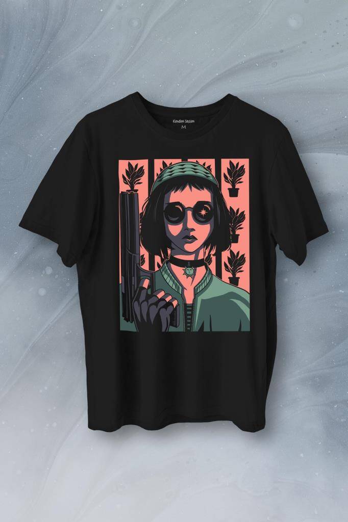 Mathilda Leon Sevginin Gücü Leon The Professional Film Baskılı Tişört Unisex T-Shirt - 1