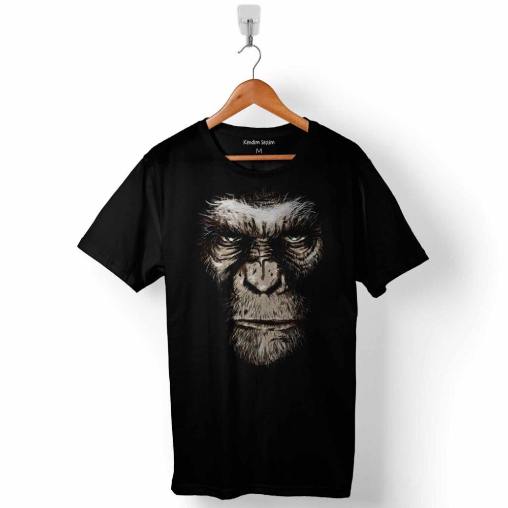 Maymunlar Cehennemi Caesar Evrim Evolution Maymun War Planet Apes Baskılı Tişört Unisex T-Shirt - 1
