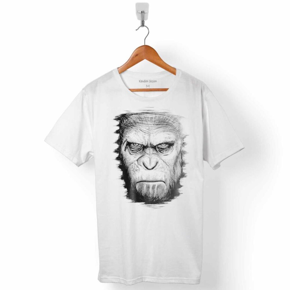 MAYMUNLAR CEHENNEMİ CAESAR EVRİM EVOLUTION MAYMUN WAR PLANET APES ERKEK TİŞÖRT - KENDİM SEÇTİM