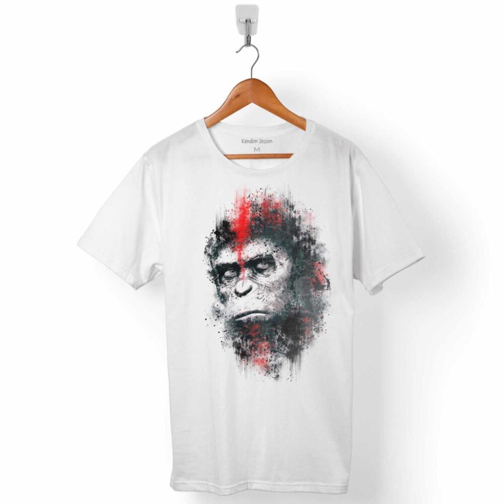 MAYMUNLAR CEHENNEMİ CAESAR EVRİM EVOLUTION MAYMUN WAR PLANET APES ERKEK TİŞÖRT