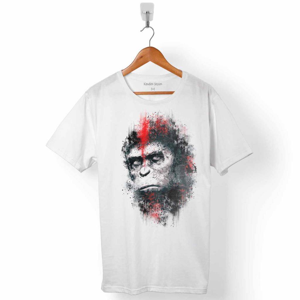 MAYMUNLAR CEHENNEMİ CAESAR EVRİM EVOLUTION MAYMUN WAR PLANET APES ERKEK TİŞÖRT - 1