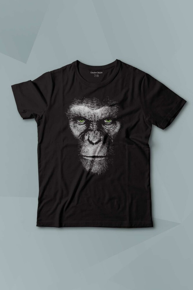 Maymunlar Cehennemi Caesar War Planet Apes Baskılı Çocuk Tişört Kısa Kollu - 1