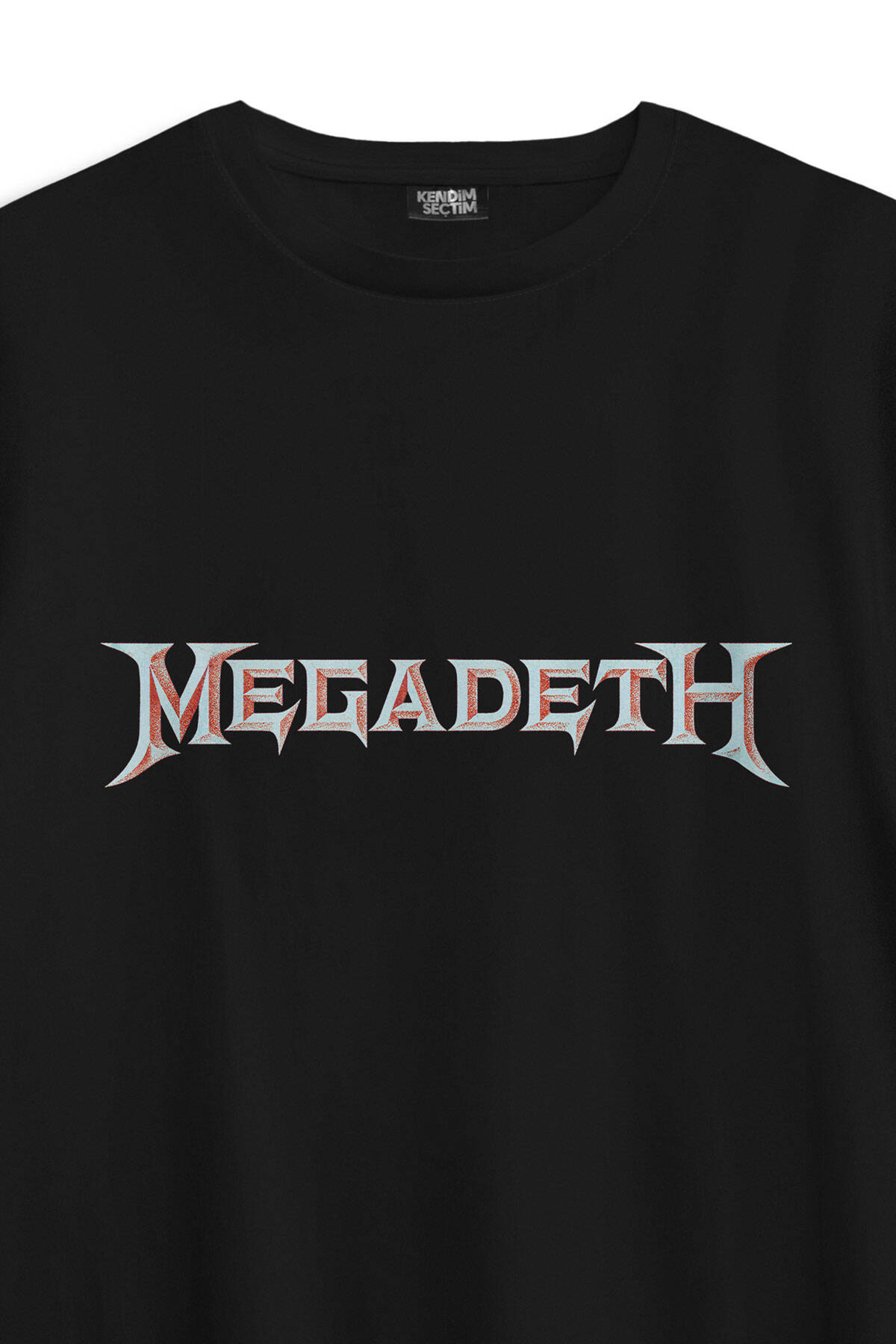 Megadeth Siyah Oversize Tişört Guitar Gitar Heavy Metal Skull Vic Baskılı Unisex T-shirt - 4