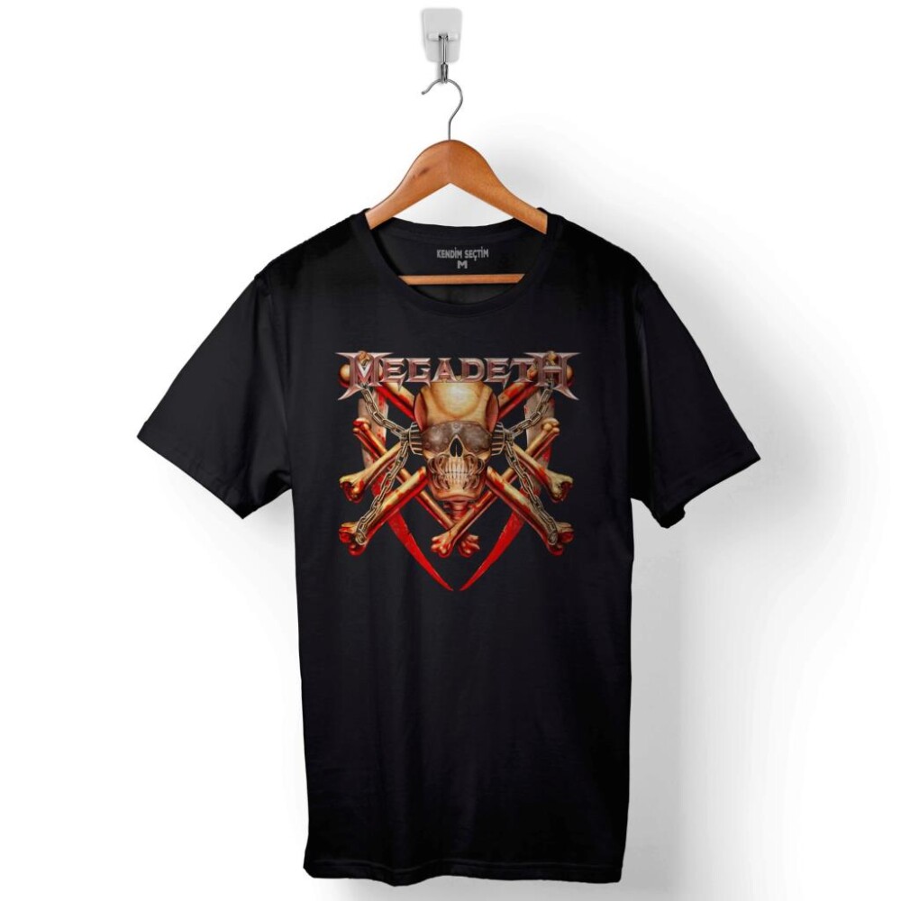 Megadeth Skull Killın Is Baskılı Tişört Unisex T-Shirt - 1