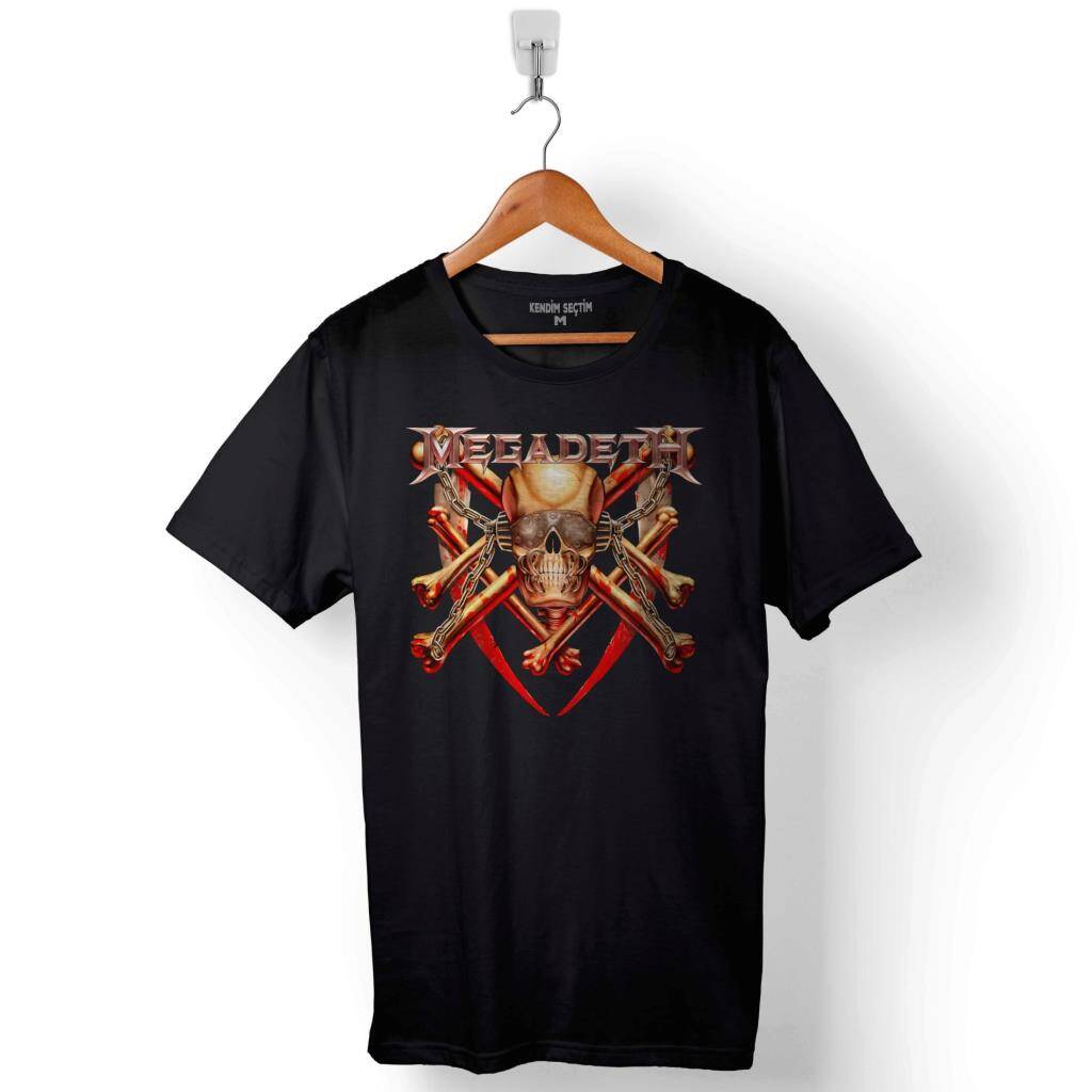 Megadeth Skull Killın Is Baskılı Tişört Unisex T-Shirt - 1