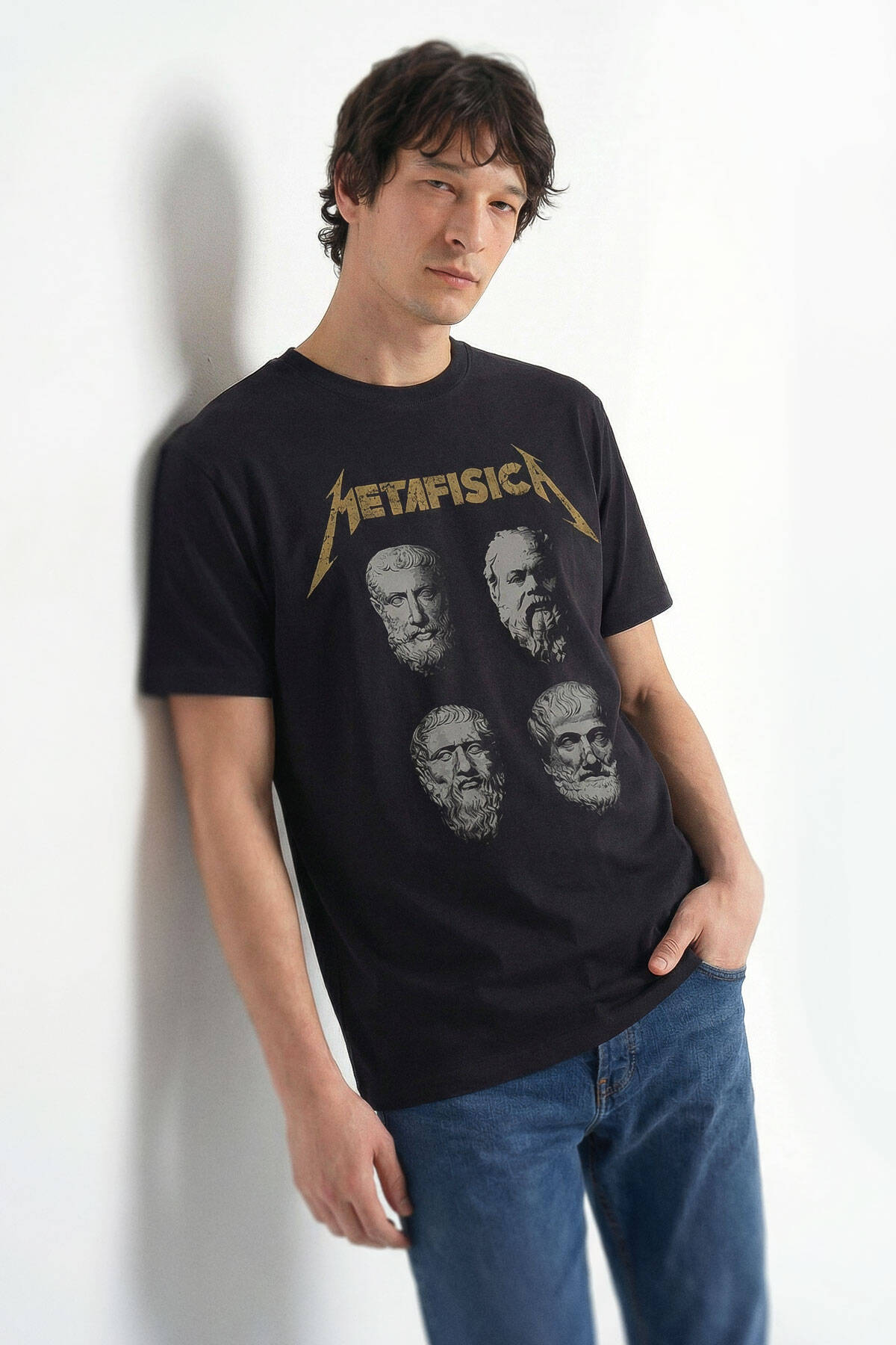 Metafisica Metallica Metafizik Felsefe Filozof Baskılı Tişört Unisex T-Shirt - 3