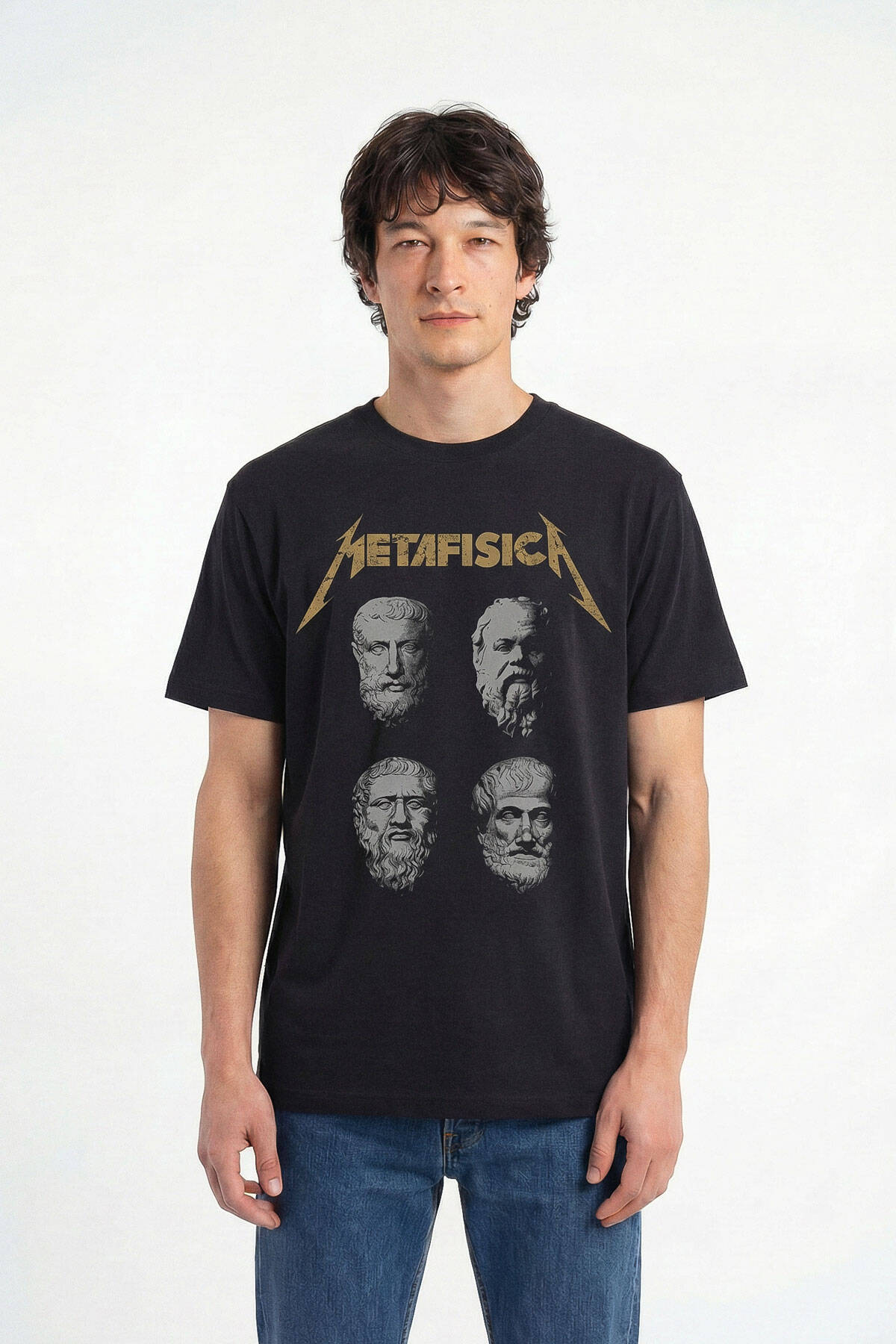 Metafisica Metallica Metafizik Felsefe Filozof Baskılı Tişört Unisex T-Shirt - 4