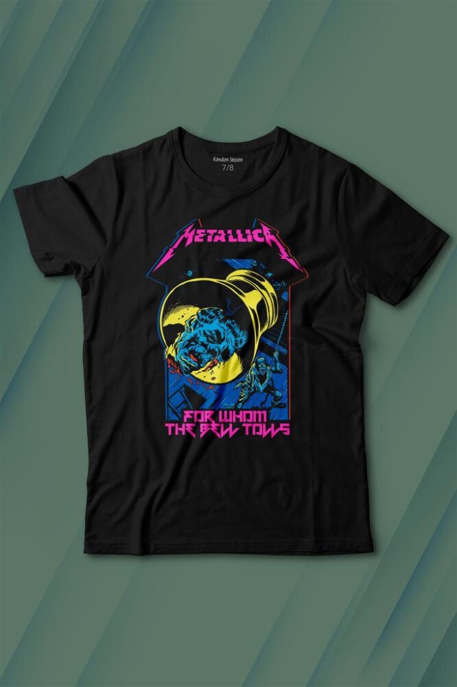 Metallica For Whom The Bell Tolls New Yeni Rock Metal Müzik Baskılı Tişört Çocuk T-shirt - 1