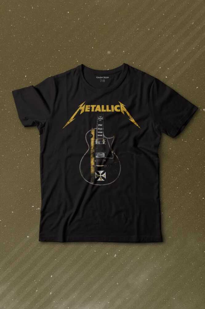 Metallica Iron Cross Gitar Baskılı Tişört Çocuk T-shirt
